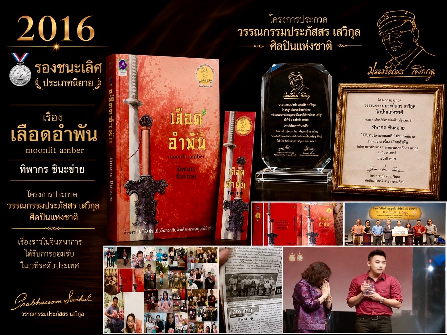 นวนิยาย เลือดอำพัน รางวัลประภัสสร เสวิกุล